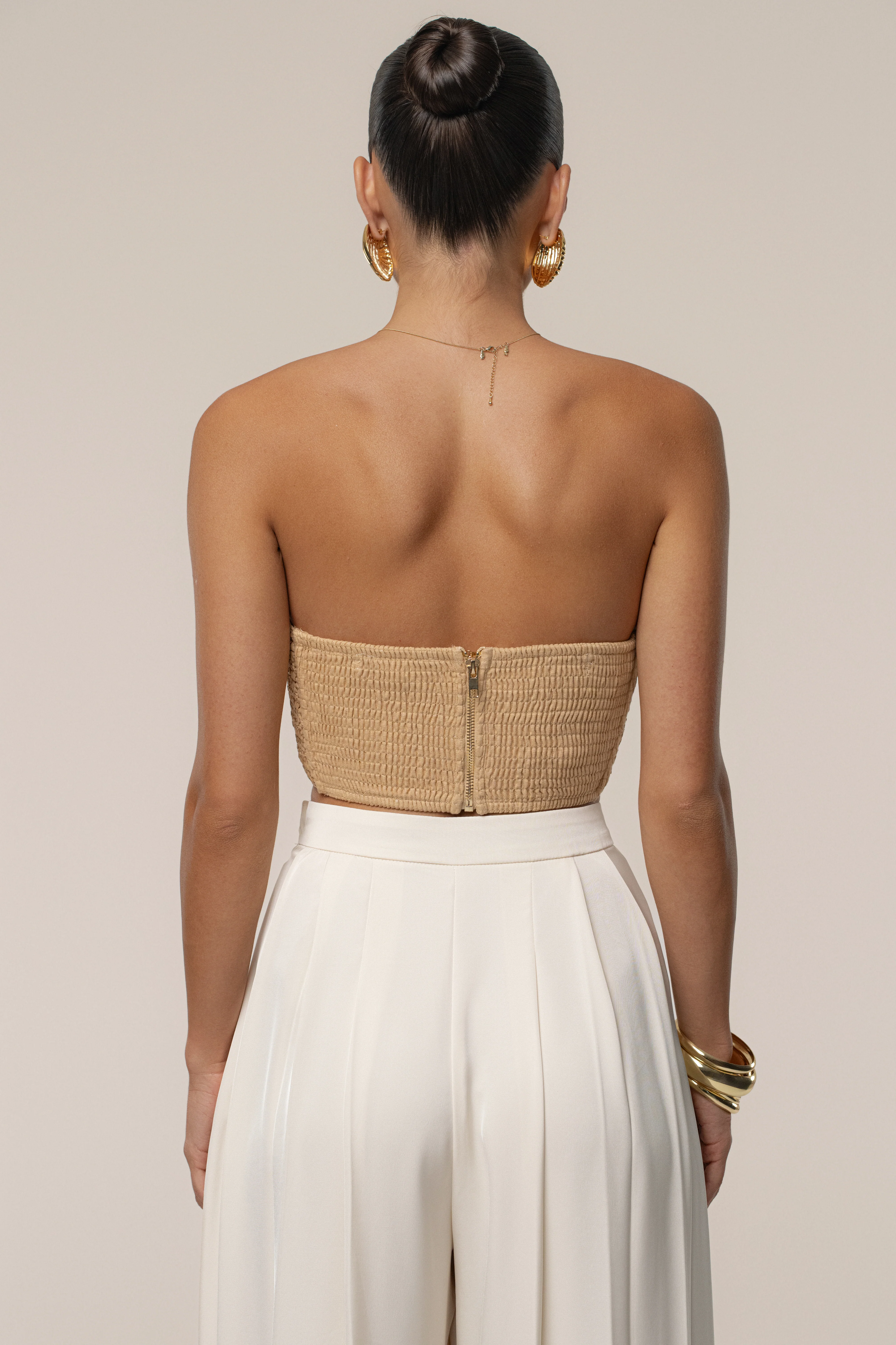 Beige Sail Away Texture Bustier