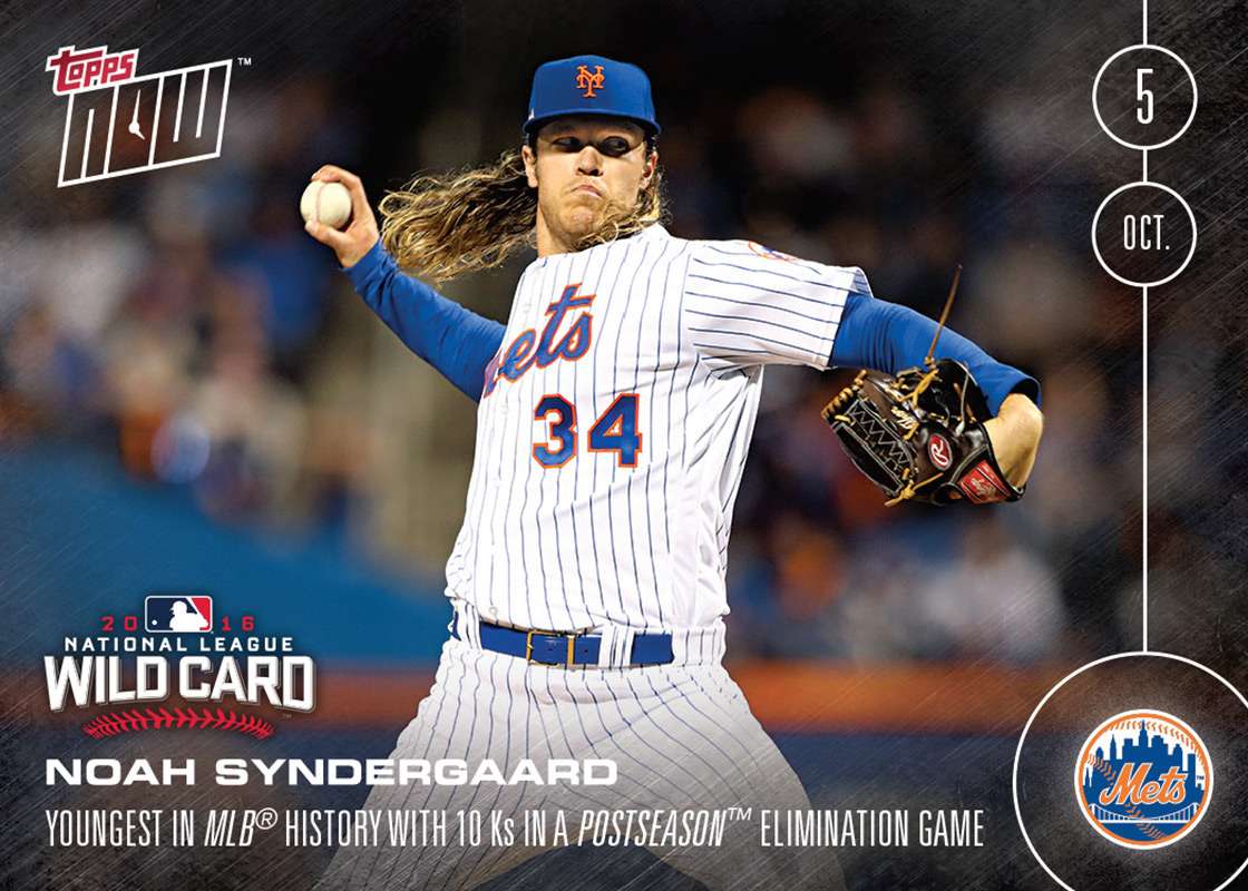 Noah Syndergaard - 10/5/16 TOPPS NOW® Card 544 - Print Run: 497