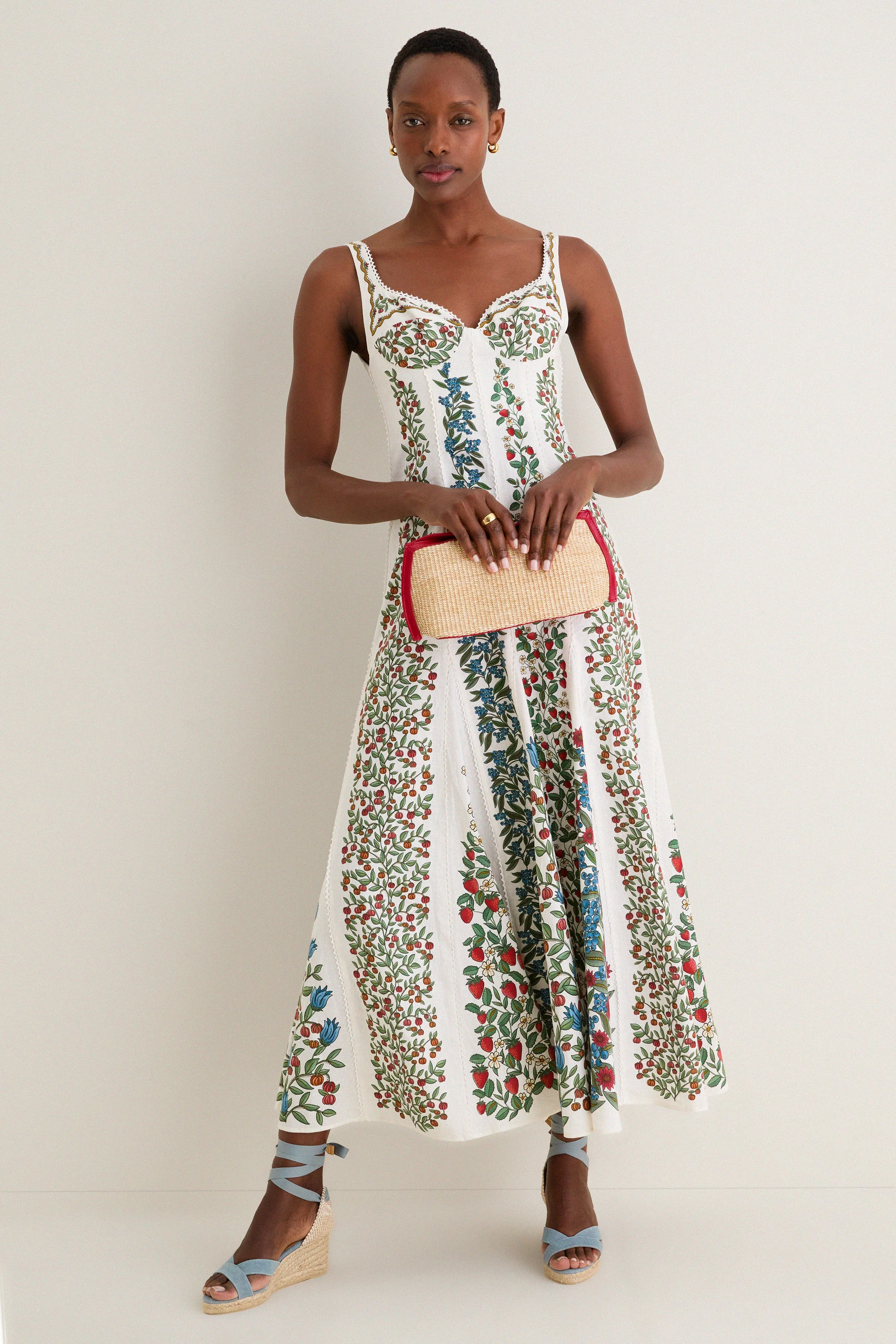 Fruit Beauty Off-White Maxi Dress
