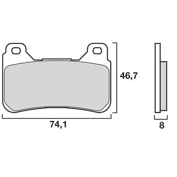 Plaquettes de freins Brembo modéle LA Sinter Métal Fritté AvantRef : 07HO50LA