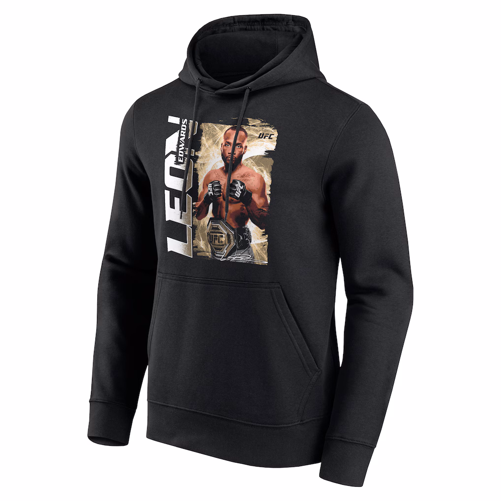 UFC Leon Edwards Pose Hoodie - Black - Mens