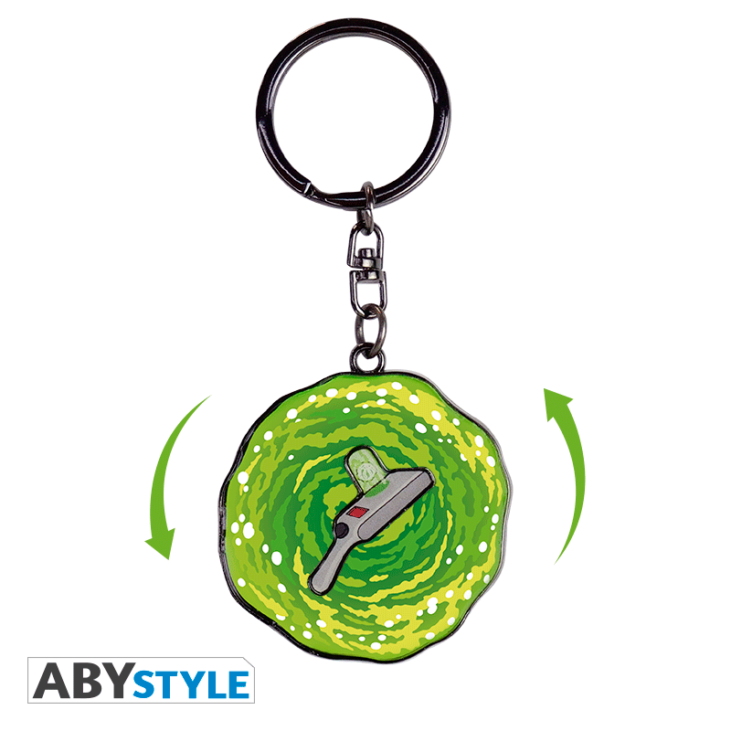 RICK AND MORTY Moving Keychain Portal Gun