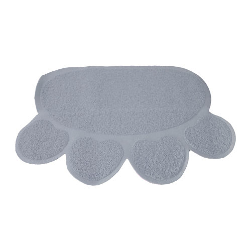 Boon Litter Tray Mat Paw - 60 x 45cm - Light Grey