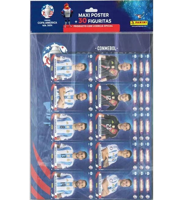Panini CONMEBOL Copa America USA 2024 Stickers - Argentina Campeón Poster Set