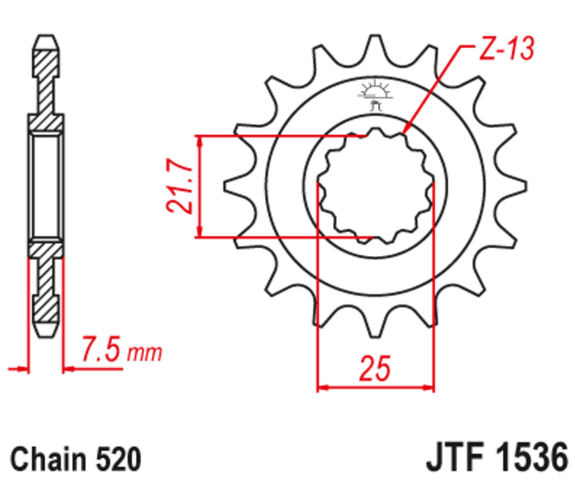 JT. Anti -noise steel 1536 - 520Ref: Jtc00593A / 1126791002