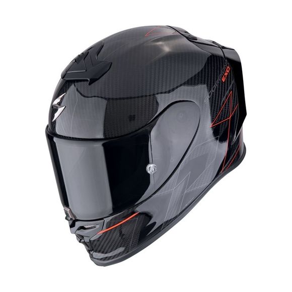 Scorpion Exo EXO R1 EVO CARBON AIR Full-Face Helmet - CYNERGY - Black / RedRef: SC1150