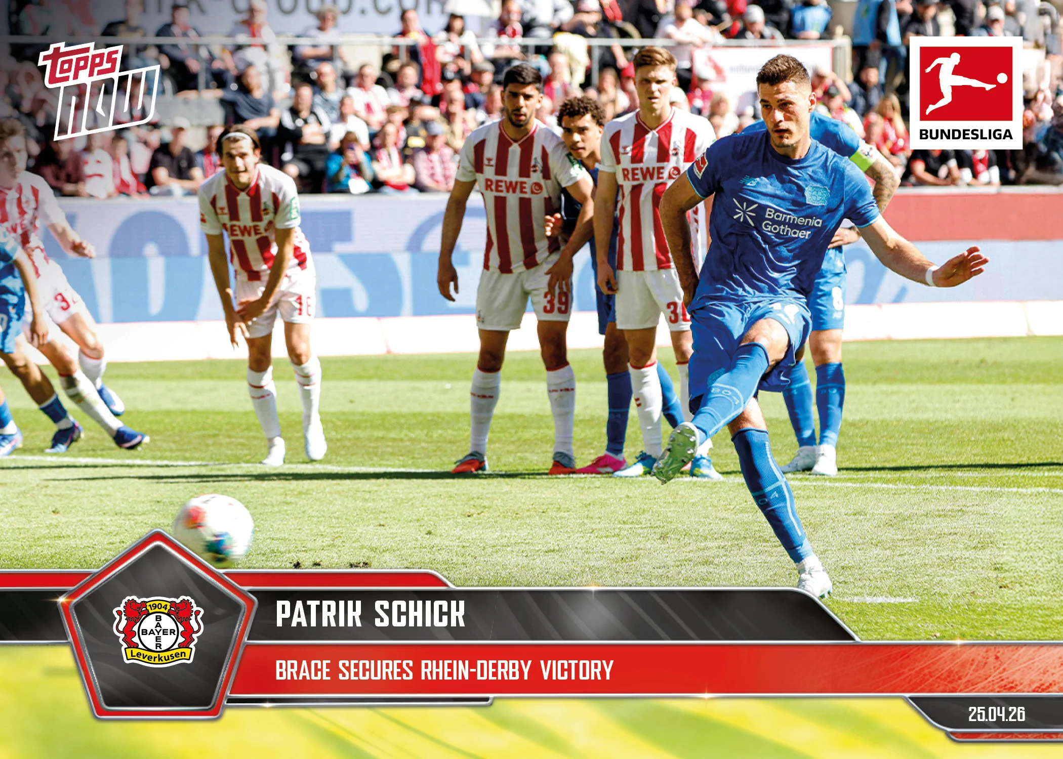 Patrik Schick - 2025-26 Bundesliga Topps NOW® - Card 180 - PR: 100