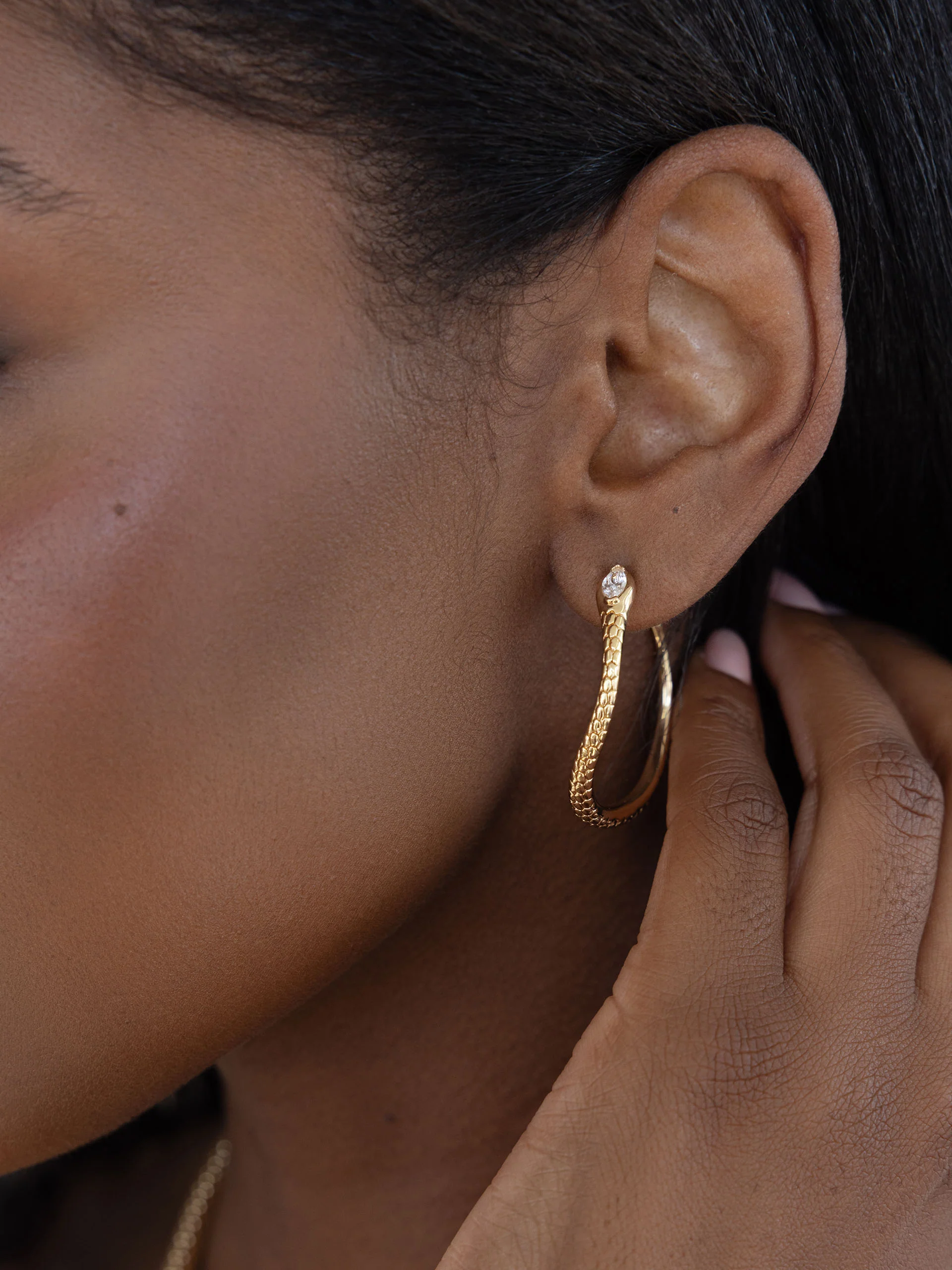 Serpentina Snake Hoops