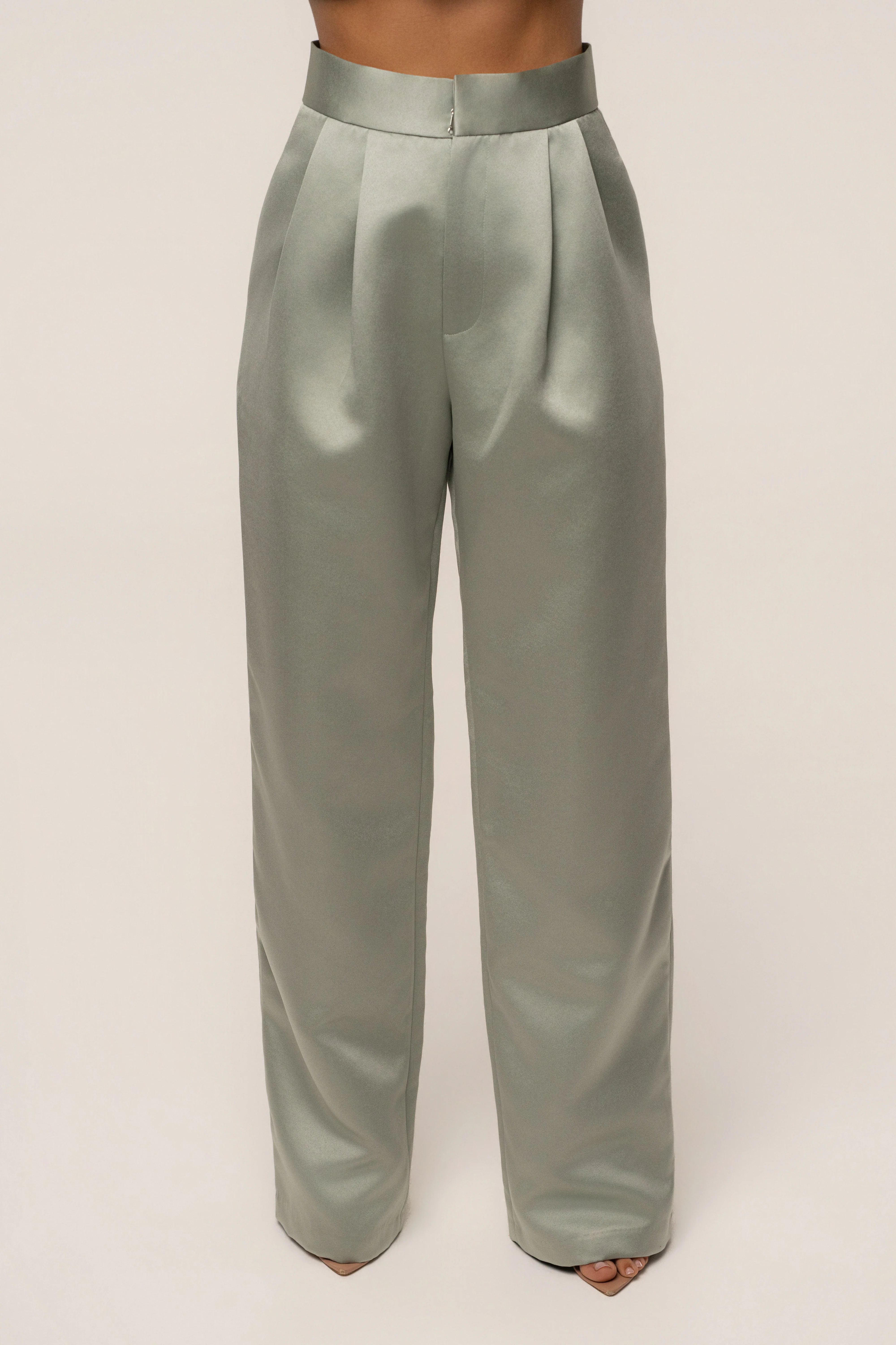 Sage City Nights Satin Trouser