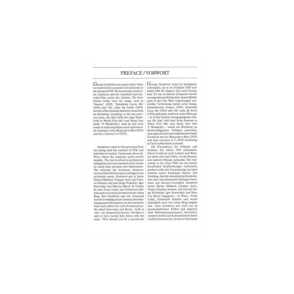 Edition Eulenburg Gershwin An American in Paris – Thomann Ireland