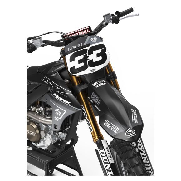 Kit déco RiderUnik TALK BLACK - NoirYAMAHA 125 YZ 125 (CE16) - 2006 - 2008Ref : RU3153 / YA-TALKBL-10