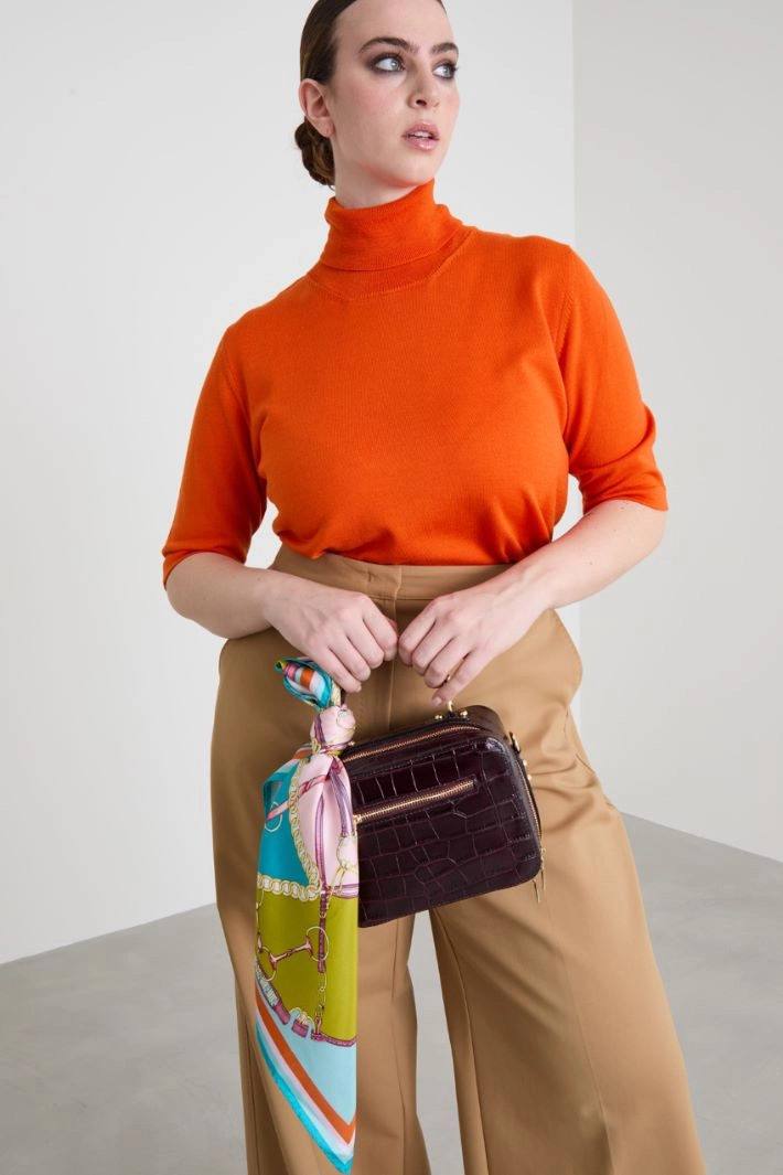 Silk twill scarf - ACID GREEN