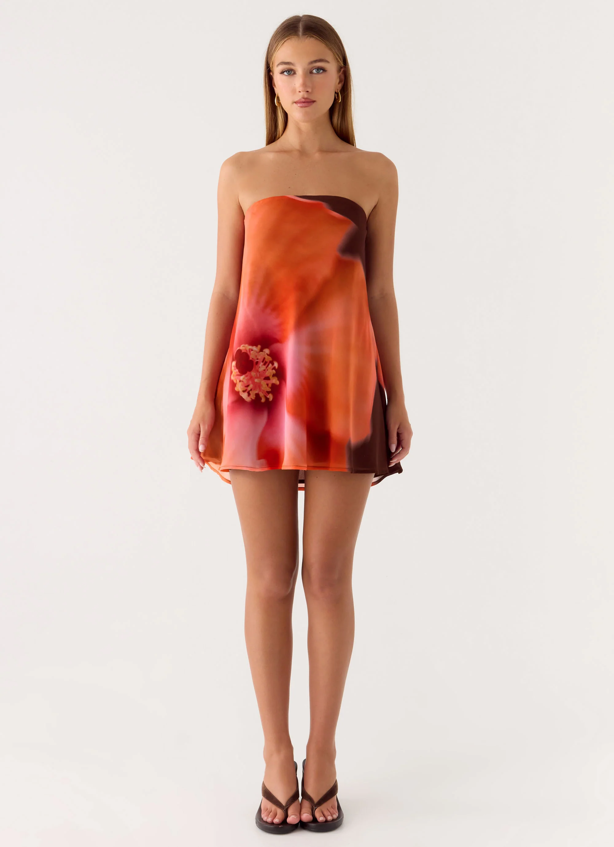 Marcita Mini Dress - Chocolate Blossom