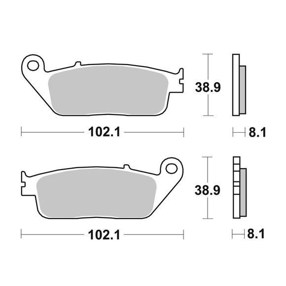 SBS 627HS Sinter Metal Front Brake PadsRef : 627HS / 627070