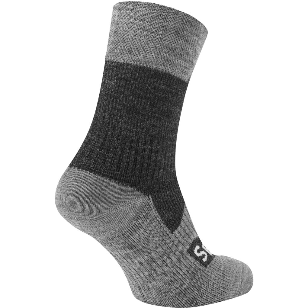 SealSkinz Bircham Waterproof All Weather Ankle Length Socks - Black/Grey Marl
