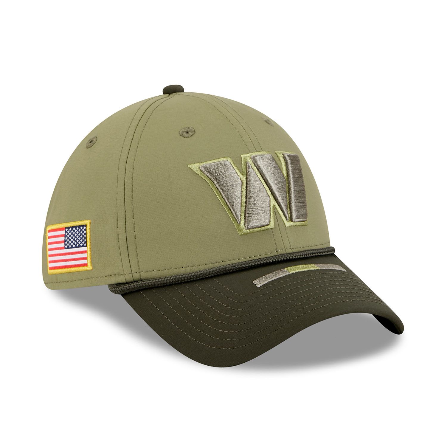 Washington Commanders 2025 NFL Salute to Service 39THIRTY Flex Cap Olive