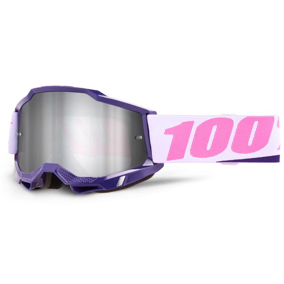 100% ACCURI 2 YUMIKO cross goggles - Mirror Silver screen 2026 - White / PurpleRef: CE1565 / 50014-00061