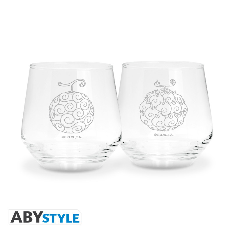 ONE PIECE 2 Glass Set Devils Fruits
