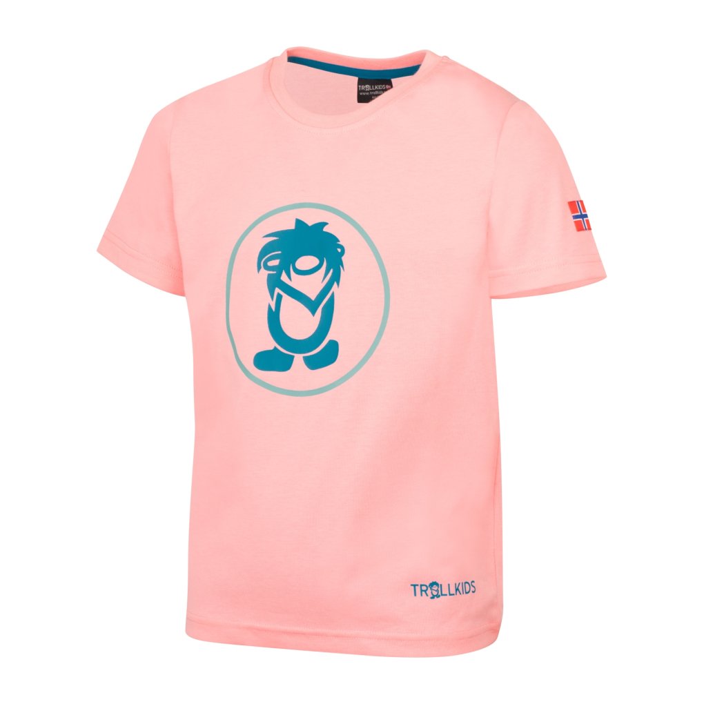 Trollkids Troll T-Shirt Kids - Peony Rose/Harbor Blue
