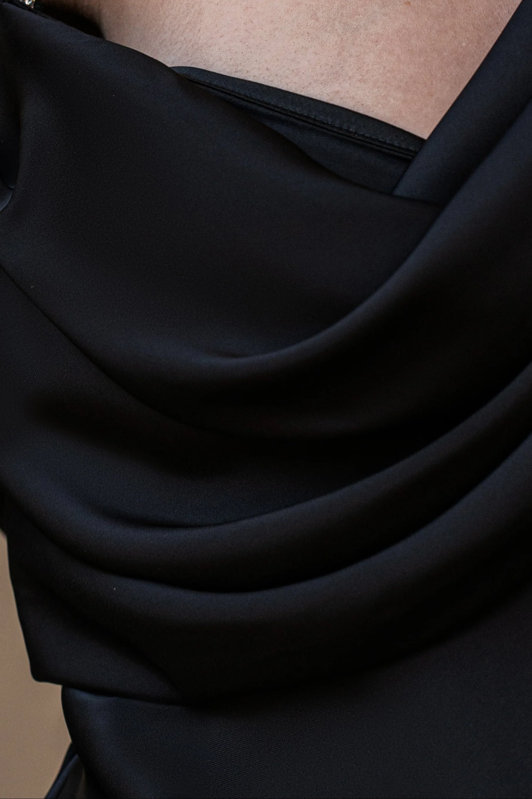 Black One And Only Satin Dress