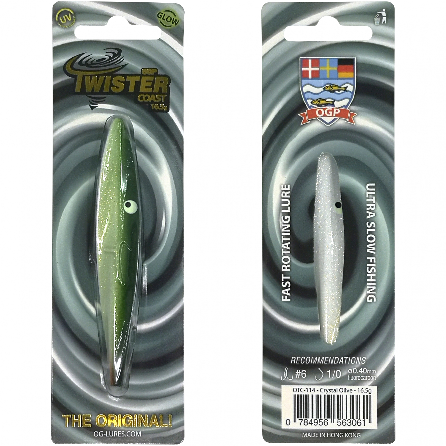OGP Inline bait Twister Coast (Crystal Olive)