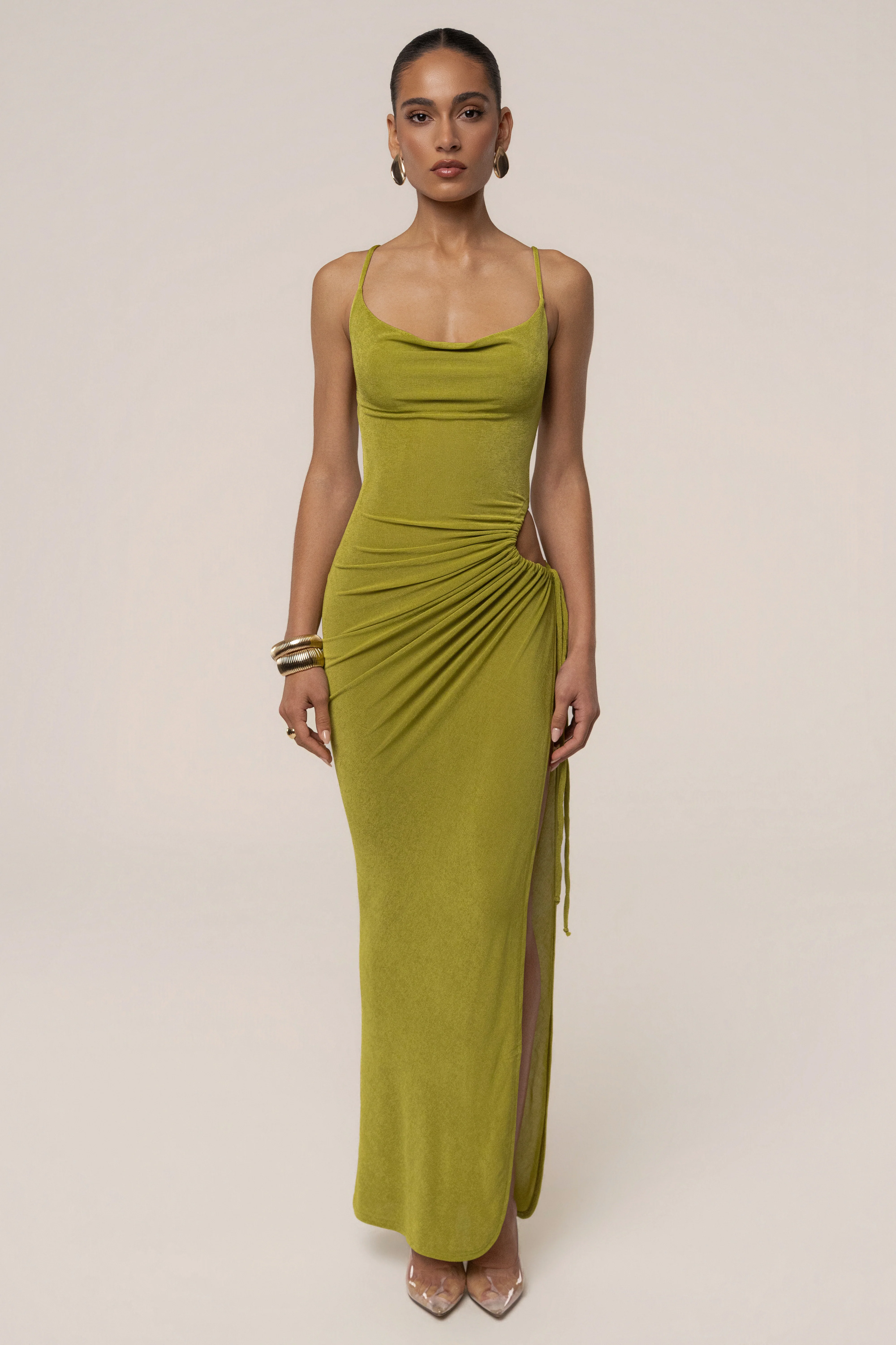 Lime High Standards Maxi Dress
