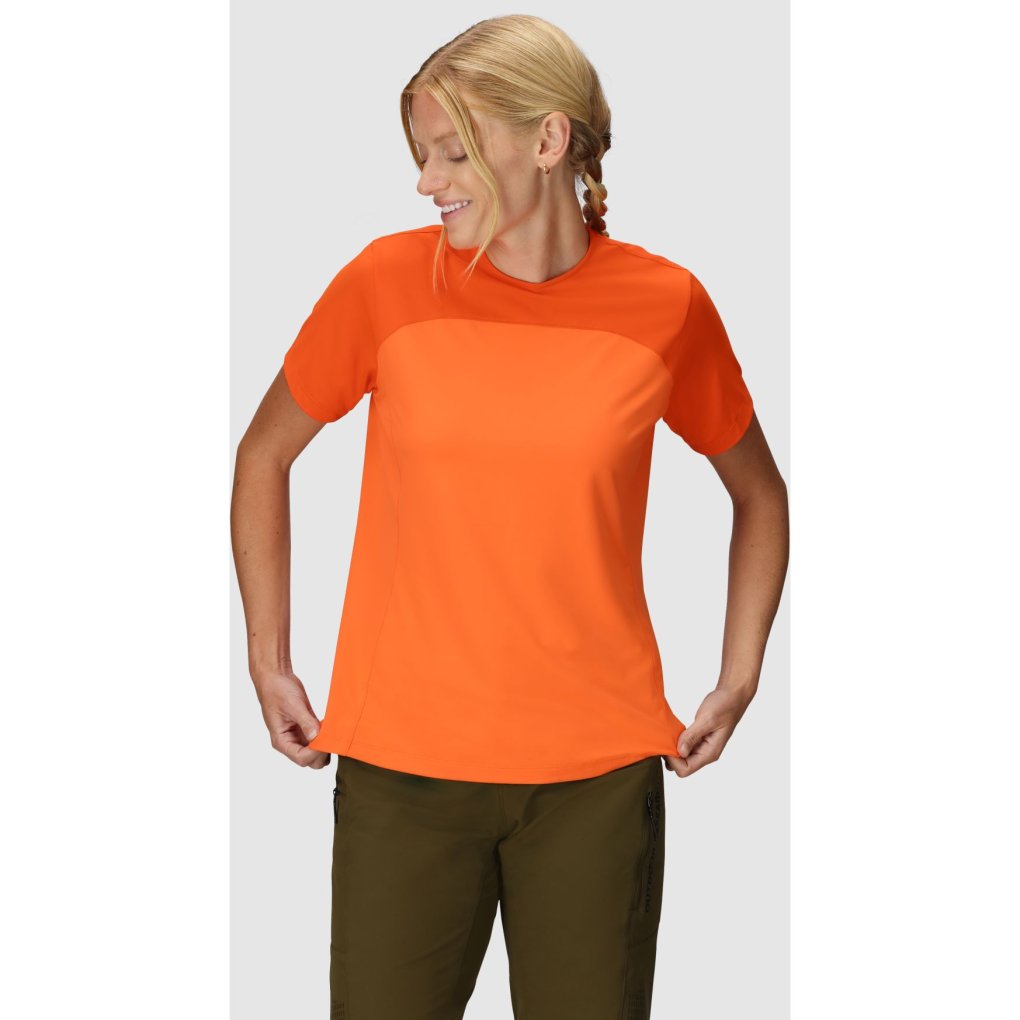 Outdoor Research Freewheel Short Sleeve Jersey Women - spice/zest