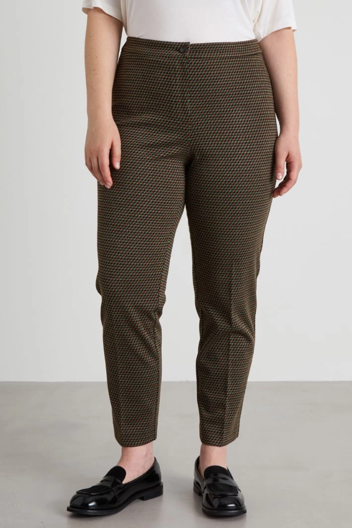 Jacquard jersey trousers - BLACK GREEN