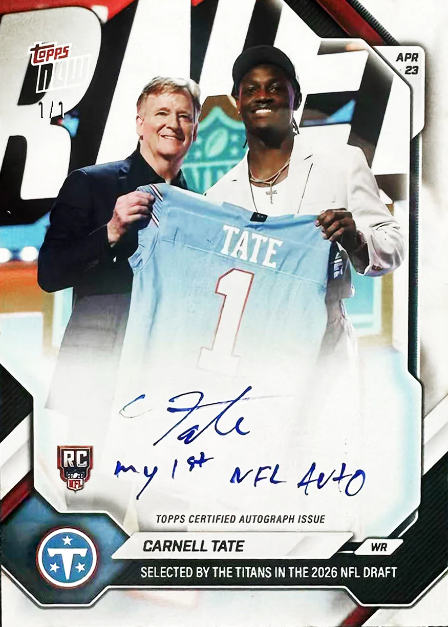 Carnell Tate - 2026 NFL Topps NOW® - Card CTAT - PR: 6544