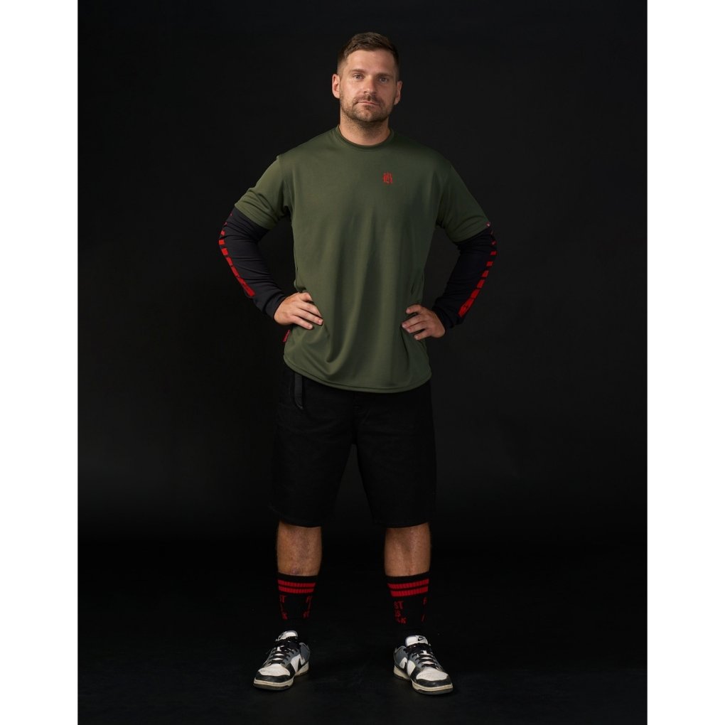 Loose Riders Tech Long Sleeve Jersey Men - Shutter TWRF Green