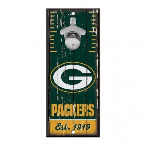 Green Bay Packers NFL Bottle Opener Sign