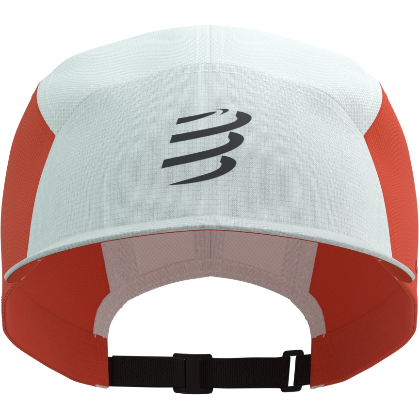 Compressport 5 Panel Light Cap - star white/tigerlily