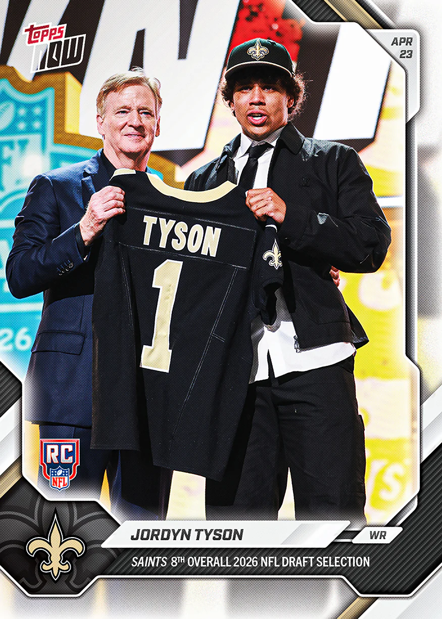 Jordyn Tyson - 2026 NFL Topps NOW® - Card JTYS - PR: 4539