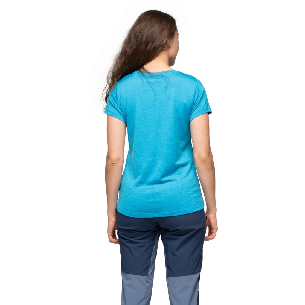 Bergans Vaagaa Adventure Merino Tee Women - aqua lagoon/granite blue mgv