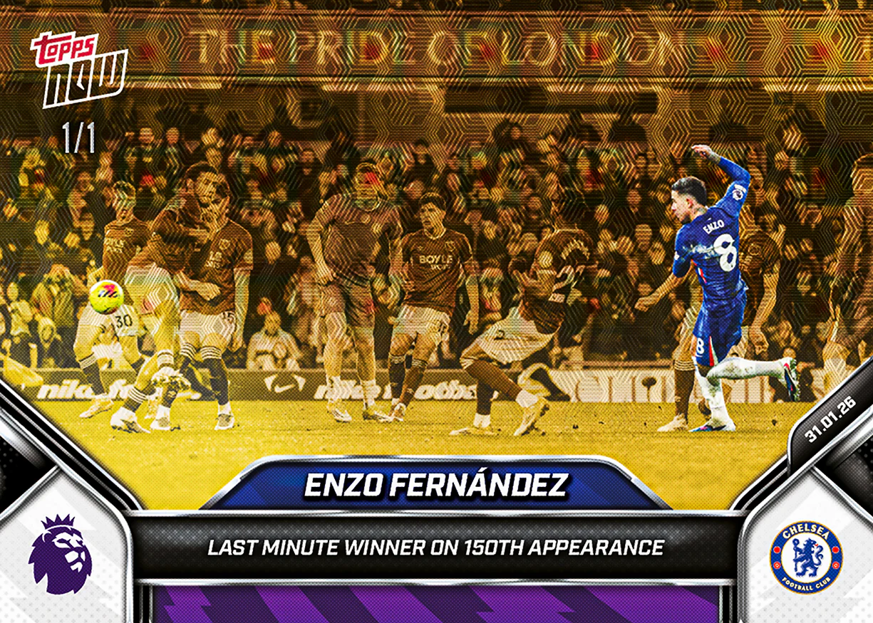 Enzo Fernández - 2025-26 Premier League Topps NOW® - Card 120 - PR: 611