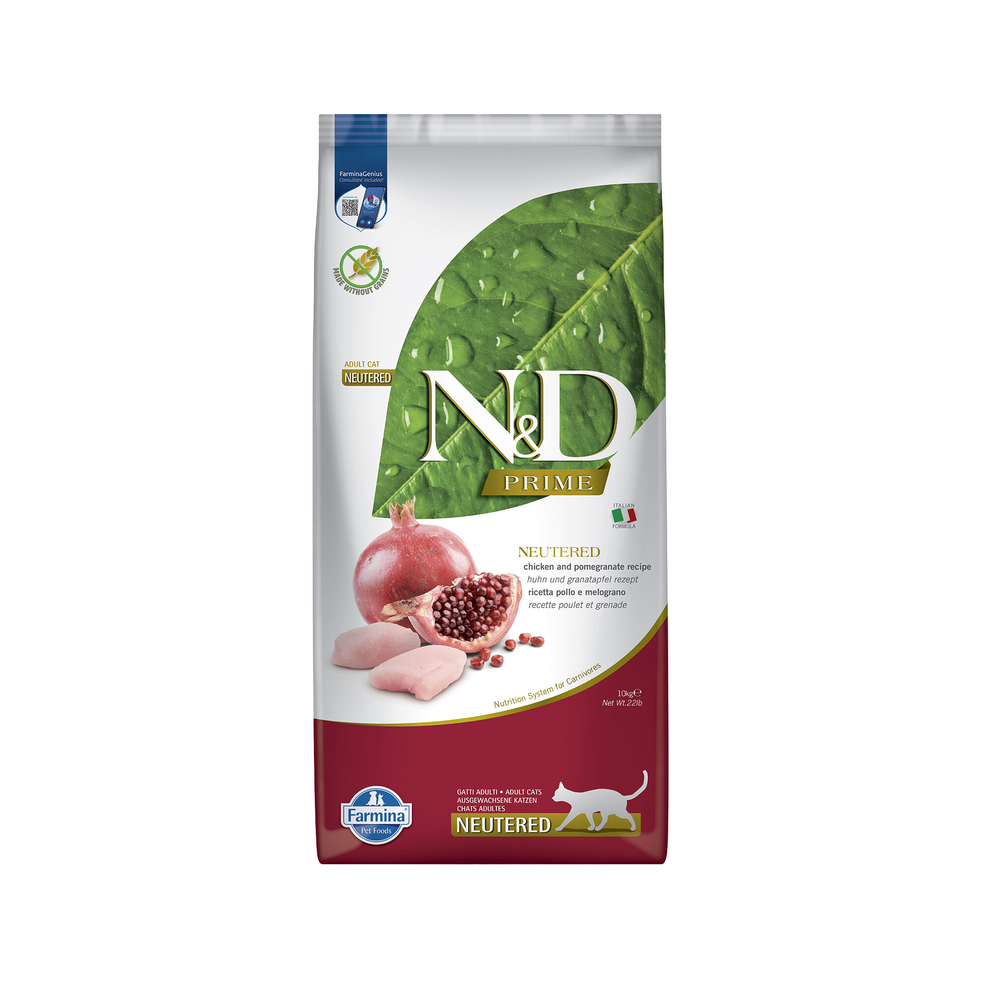 Farmina N&D Prime Neutered Cat Food - Chicken - 10 kg