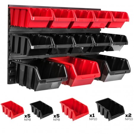 Tool wall 58 x 39 cm with 13 Boxes