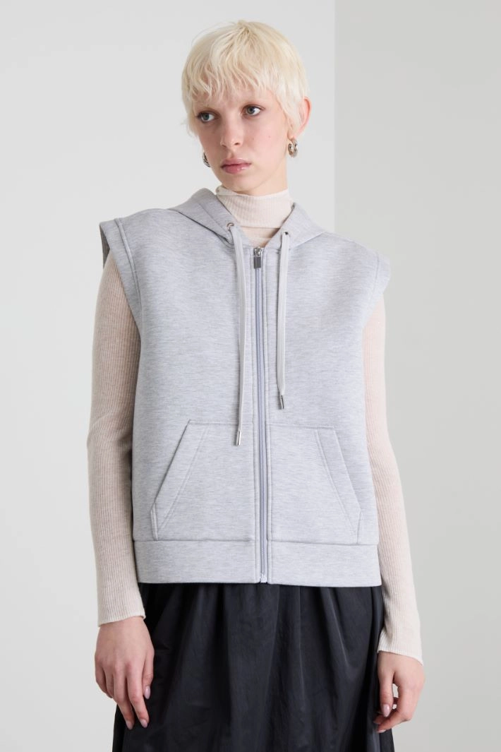 Compact jersey gilet - GREY