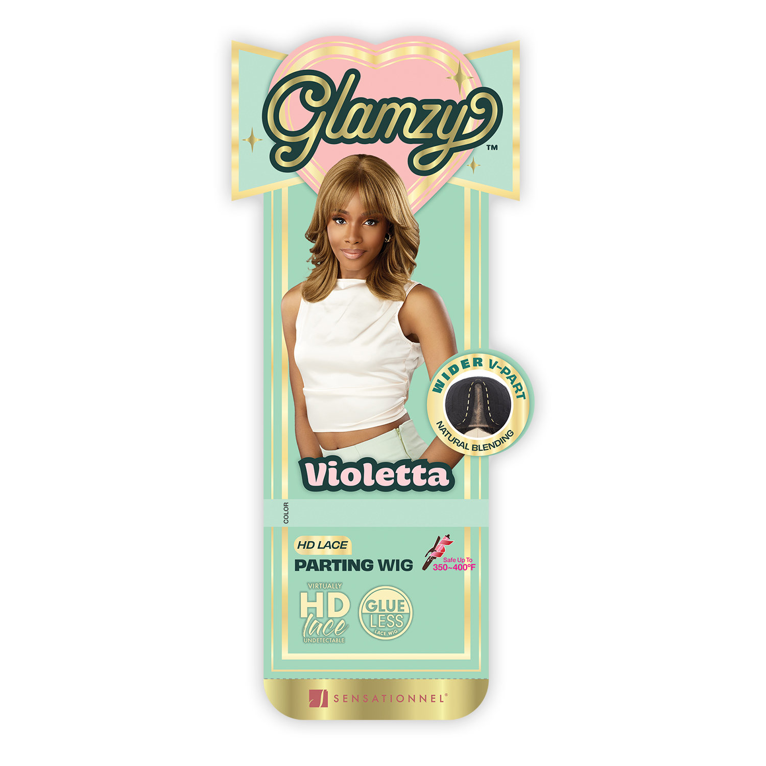 Sensationnel HD Lace Parting Wig Glamzy Glueless Wide V-Part Violetta