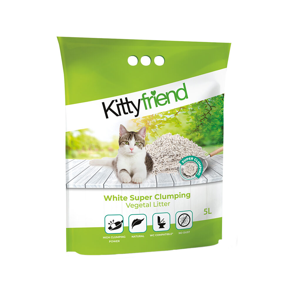 Kitty Friend White Super Clumping Cat Litter - 5L