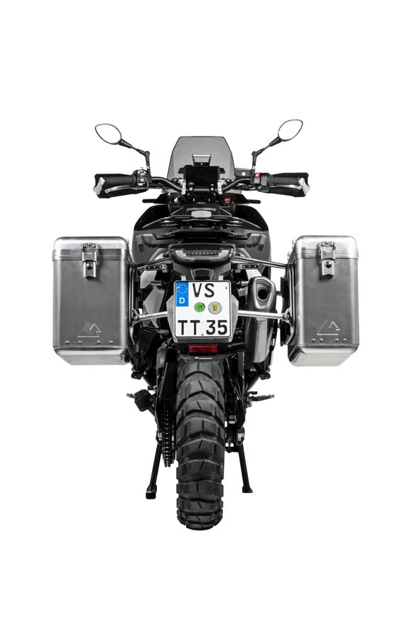 Touratech ZEGA Mundo 31/38 suitcase - Gray support included - AluminumRef: Trt01855A / 01-414-6130-0