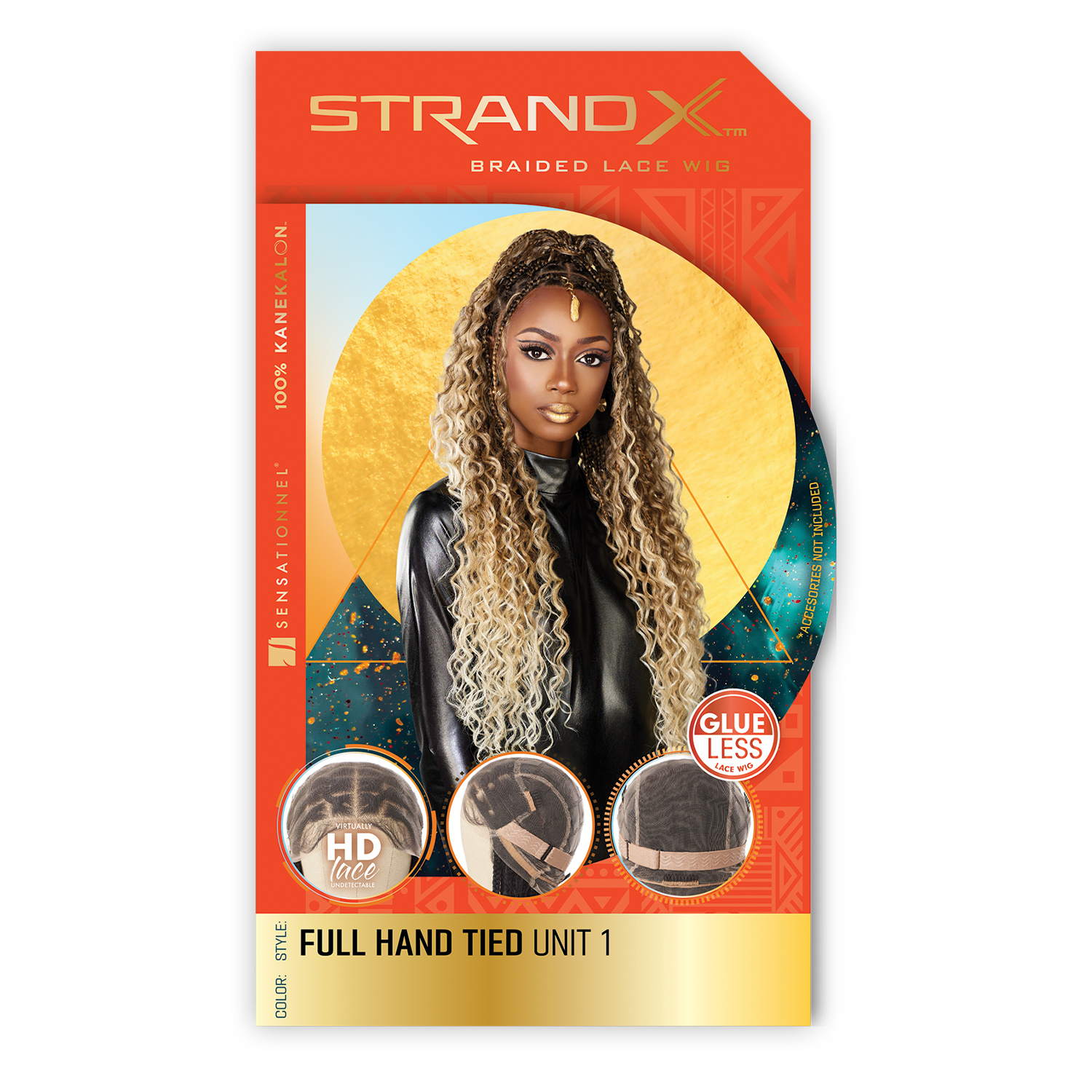 Sensationnel HD Braided Lace Wig Strand X Glueless Full Hand Tied Unit 1