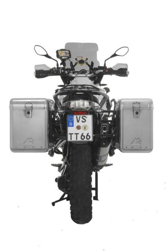 Touratech ZEGA Mundo 38/45 suitcase - Black support included - AluminumRef: Trt01448A / 01-045-6185-0