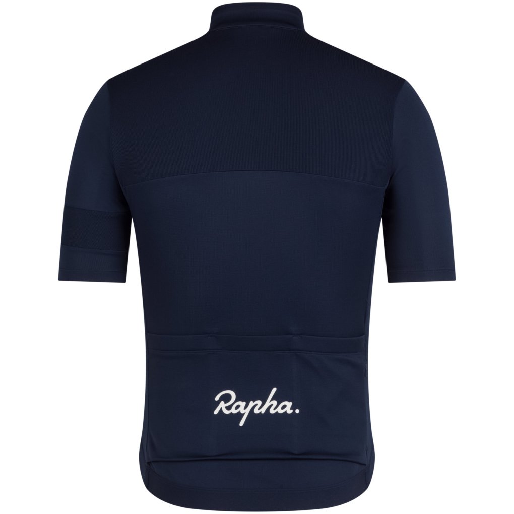 Rapha Brevet E. Short Sleeve Jersey Men - dark navy/white