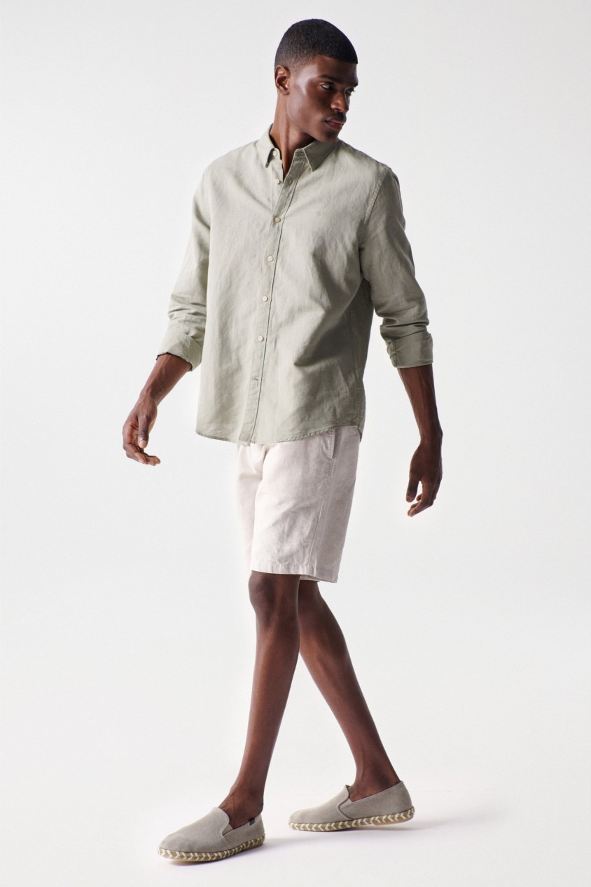 SHIRT WITH LINEN BLEND