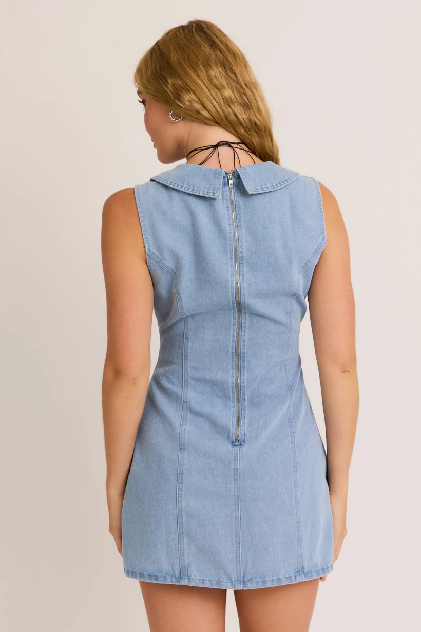 Country Club Denim Mini Dress