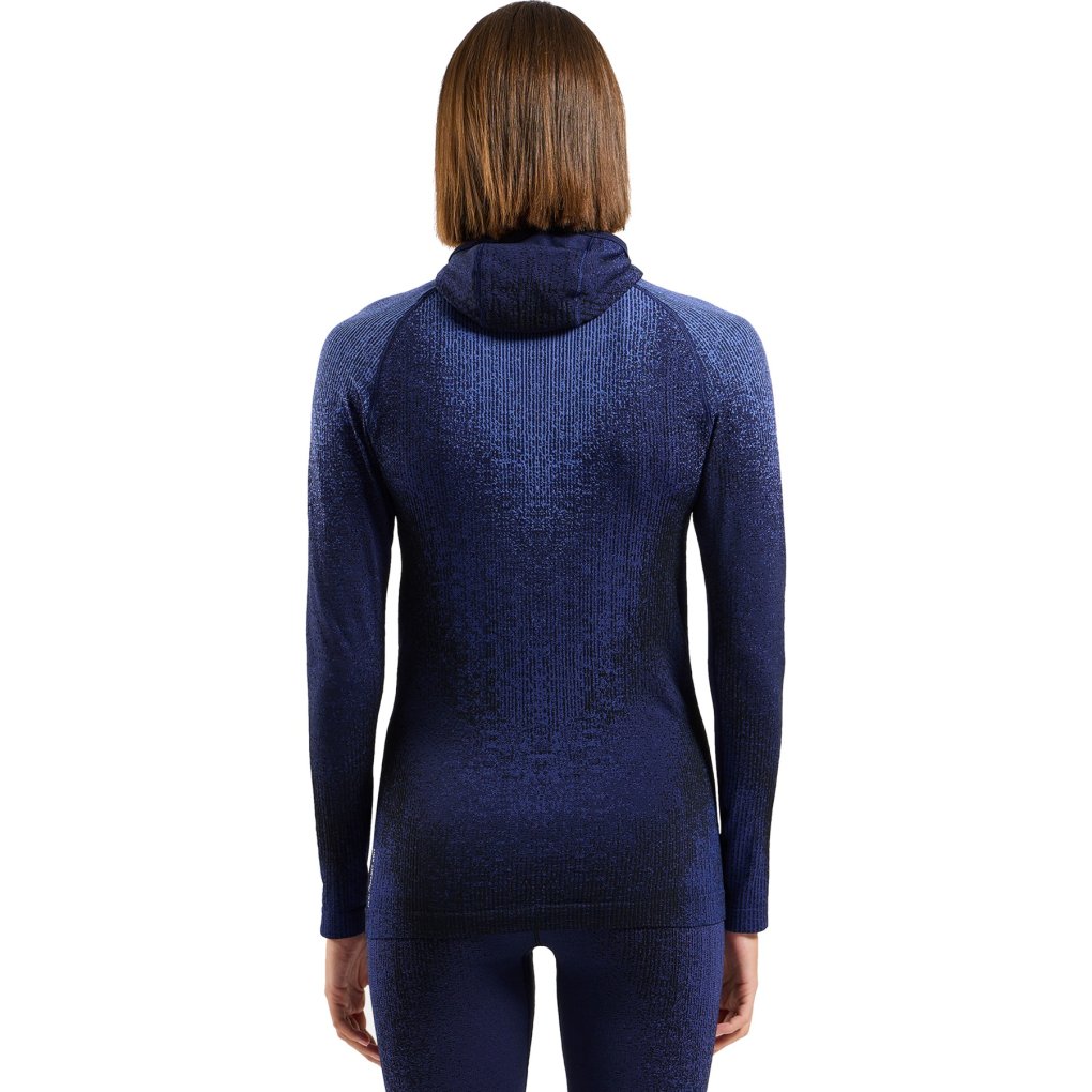Odlo POW Blackcomb Long-Sleeve Base Layer Top with Face Mask Women - skipper blue