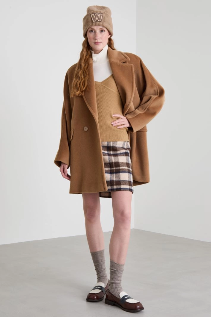 Short beaver coat - CAMEL