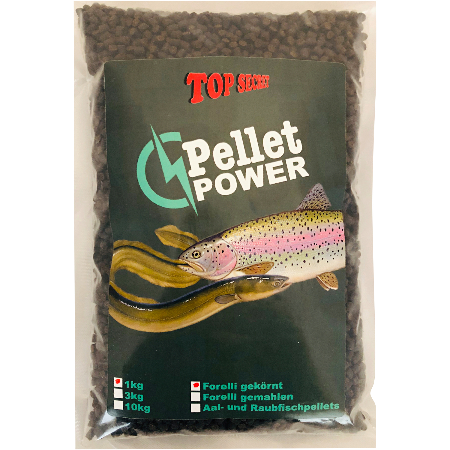 Top Secret Predatory fish pellets\/Forelli (Forelli grained)