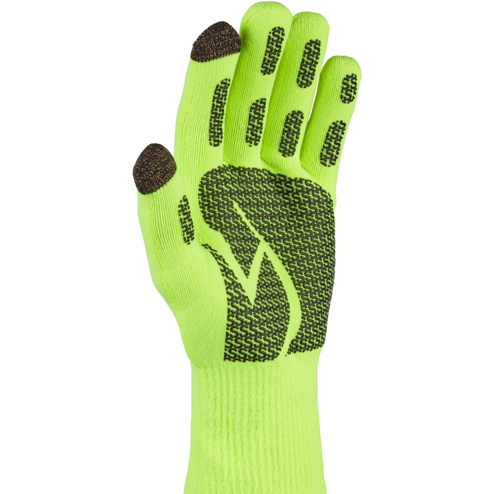 SealSkinz Anmer Waterproof All Weather Ultra Grip Knitted Gloves - Neon Yellow
